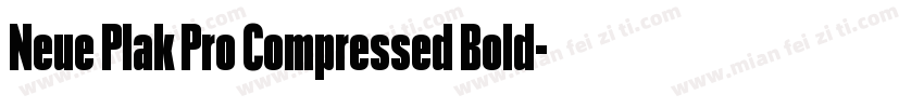 Neue Plak Pro Compressed Bold字体转换